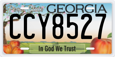 GA license plate CCY8527
