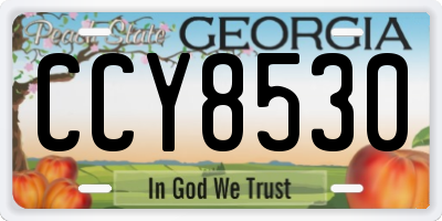 GA license plate CCY8530