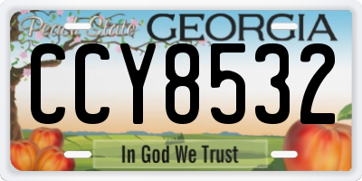 GA license plate CCY8532