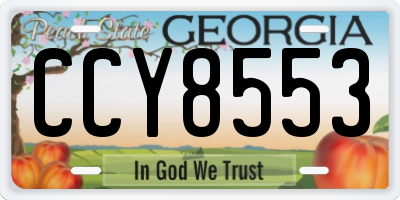 GA license plate CCY8553