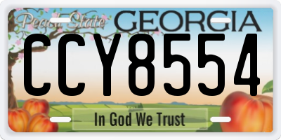 GA license plate CCY8554