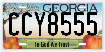 GA license plate CCY8555