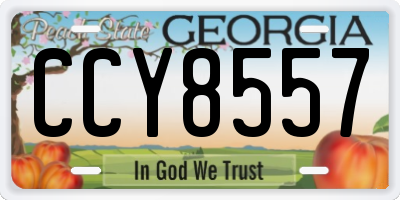 GA license plate CCY8557