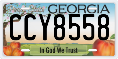 GA license plate CCY8558