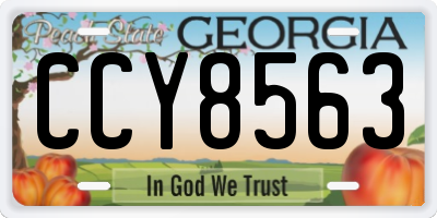 GA license plate CCY8563