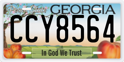 GA license plate CCY8564