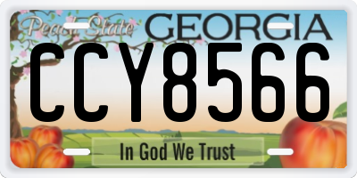GA license plate CCY8566