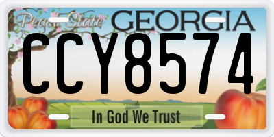 GA license plate CCY8574