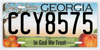 GA license plate CCY8575