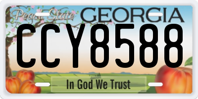 GA license plate CCY8588