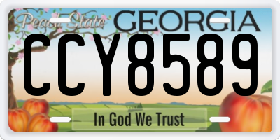 GA license plate CCY8589