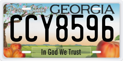 GA license plate CCY8596