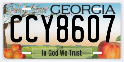 GA license plate CCY8607
