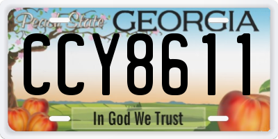 GA license plate CCY8611