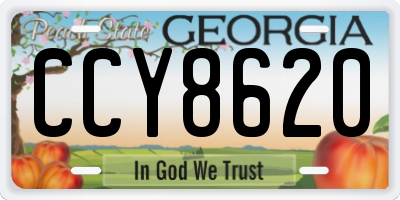 GA license plate CCY8620