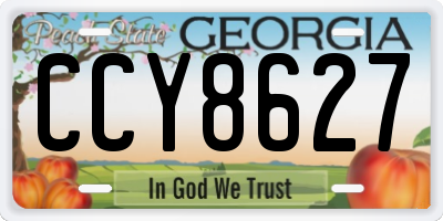 GA license plate CCY8627