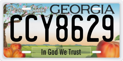 GA license plate CCY8629