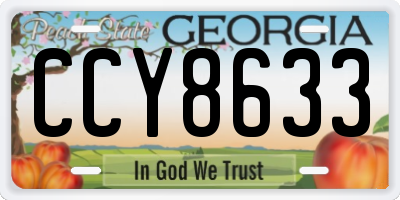 GA license plate CCY8633