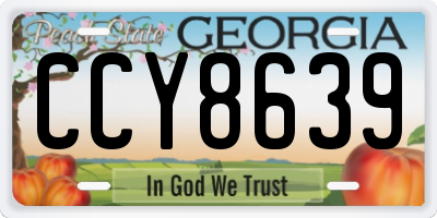 GA license plate CCY8639