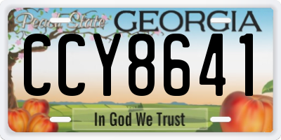 GA license plate CCY8641