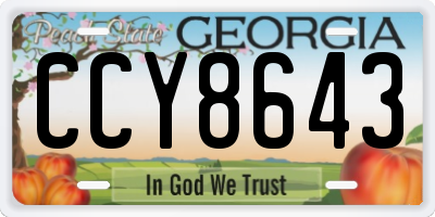 GA license plate CCY8643