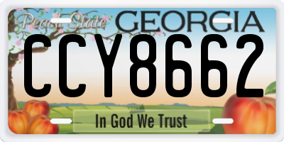 GA license plate CCY8662