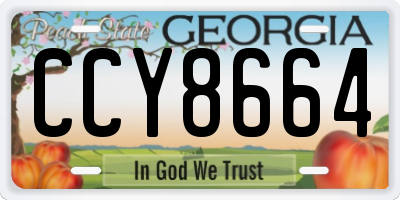 GA license plate CCY8664