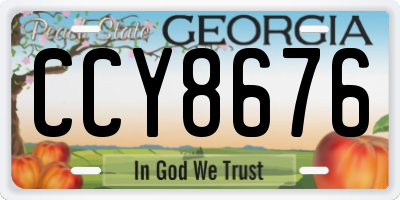 GA license plate CCY8676