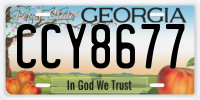 GA license plate CCY8677