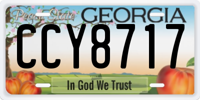GA license plate CCY8717