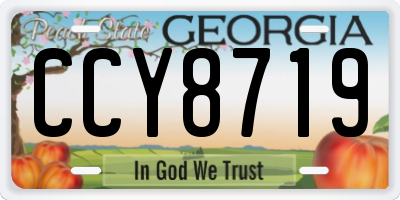 GA license plate CCY8719