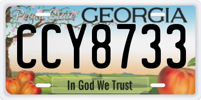 GA license plate CCY8733