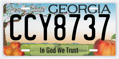 GA license plate CCY8737
