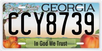 GA license plate CCY8739