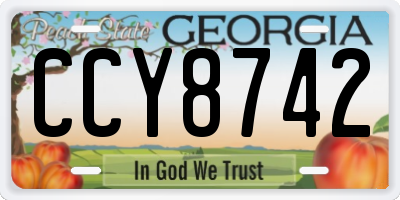 GA license plate CCY8742