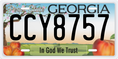 GA license plate CCY8757
