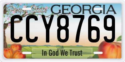 GA license plate CCY8769