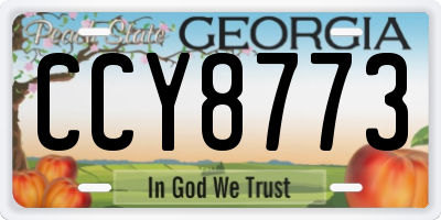 GA license plate CCY8773