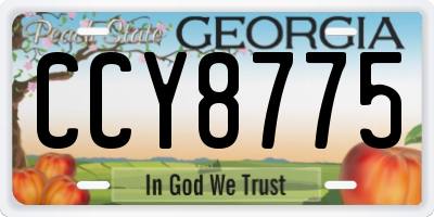 GA license plate CCY8775