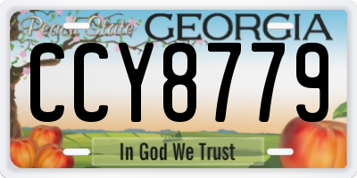 GA license plate CCY8779