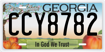 GA license plate CCY8782