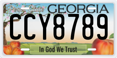 GA license plate CCY8789