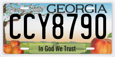 GA license plate CCY8790