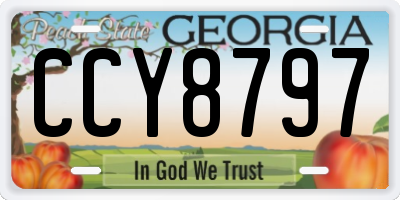 GA license plate CCY8797