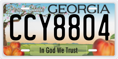 GA license plate CCY8804