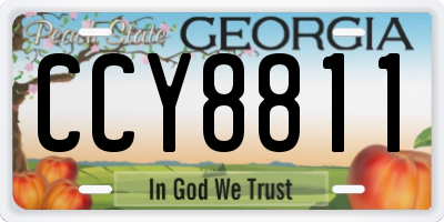 GA license plate CCY8811