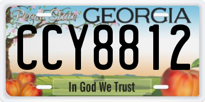 GA license plate CCY8812