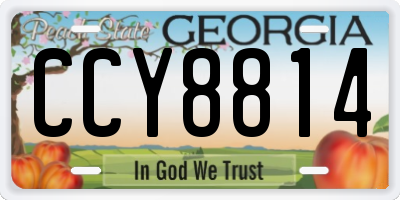 GA license plate CCY8814