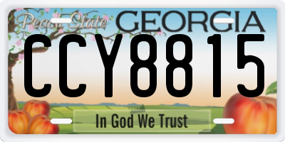 GA license plate CCY8815