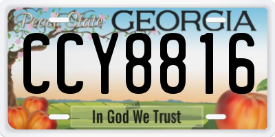 GA license plate CCY8816